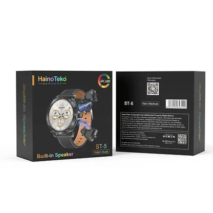 Haino Teko Germany Watch Buds ST 5 with AMOLED Display and 4 GB MP3 Speaker (Watch+Earbuds)