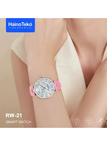 Haino Teko Germany RW21 Smart Watch With 2 pair Strap and Wireless Charger for Ladies